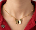 Waterproof 18K Gold PVD Plated Butterfly Necklace - Hypoallergenic & Anti-Tarnish