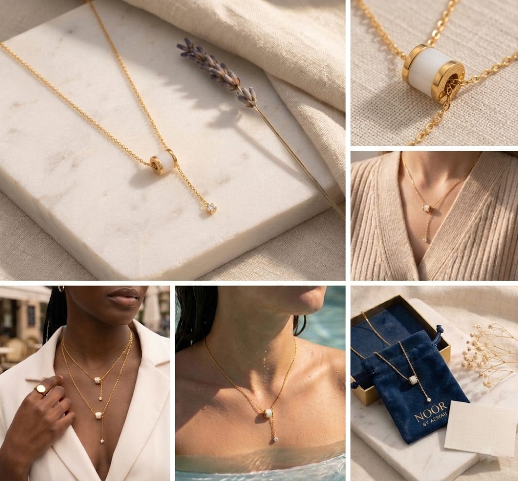 Waterproof 18K Gold PVD Plated Slender Waist Necklace - Hypoallergenic & Anti-Tarnish